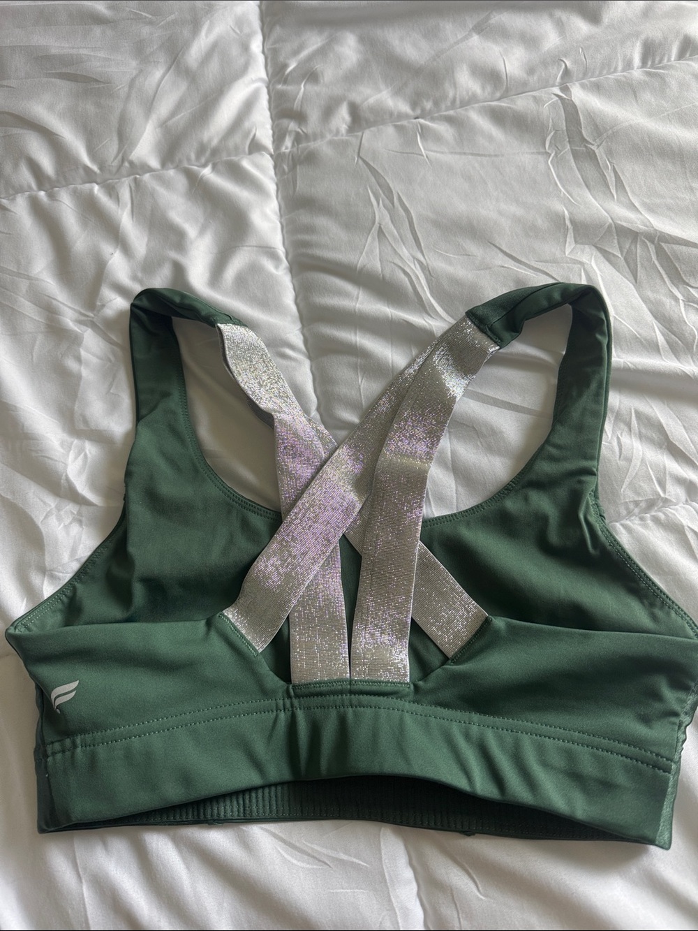 Fabletics Deep Green & silver active set - Picture 3 of 6